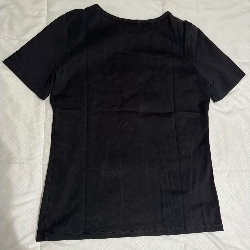 CHANEL CC Embroidered Logo Black Shirt - Picture 4 of 7